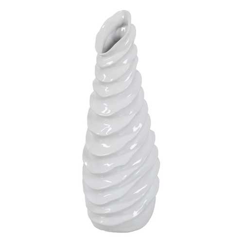 JARRÓN BLANCO CERÁMICA DECORACIÓN 17,50 X 17 X 49 CM