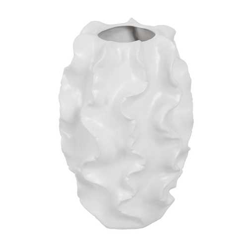 JARRÓN BLANCO CERÁMICA DECORACIÓN 25,50 X 25,50 X 37,50 CM