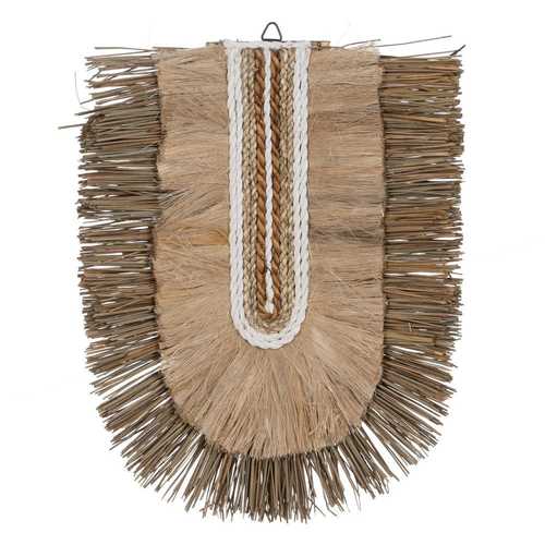 MURAL PARED FIBRA NATURAL DECORACIÓN 30 X 8 X 38 CM