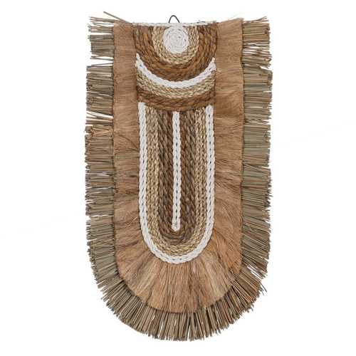 MURAL PARED FIBRA NATURAL DECORACIÓN 26 X 8 X 48 CM