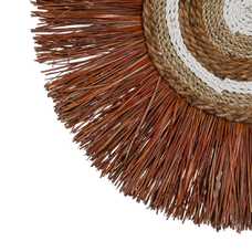 MURAL PARED FIBRA NATURAL DECORACIÓN 55 X 3 X 55 CM