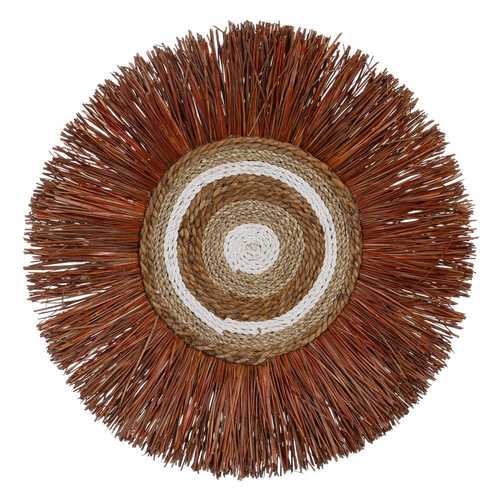 MURAL PARED FIBRA NATURAL DECORACIÓN 55 X 3 X 55 CM