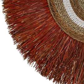 MURAL PARED FIBRA NATURAL DECORACIÓN 75 X 3 X 46 CM