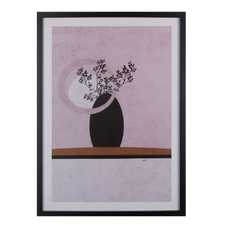 CUADRO IMPRESIÓN HOJAS 2/M NEGRO DM 50 X 2 X 70 CM