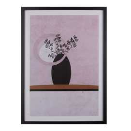 CUADRO IMPRESIÓN HOJAS 2/M NEGRO DM 50 X 2 X 70 CM