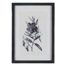 CUADRO IMPRESIÓN FLORES 2/M NEGRO-BLANCO 24 X 2 X 34 CM