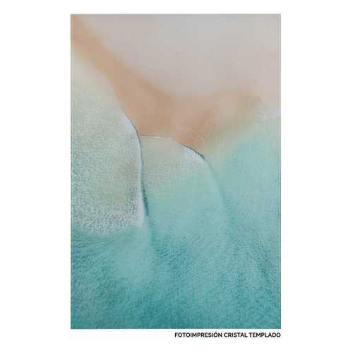 CUADRO IMPRESIÓN PLAYA CRISTAL TEMPLADO 80 X 4 X 120 CM