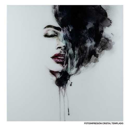 CUADRO IMPRESIÓN MUJER CRISTAL TEMPLADO 120 X 4 X 120 CM