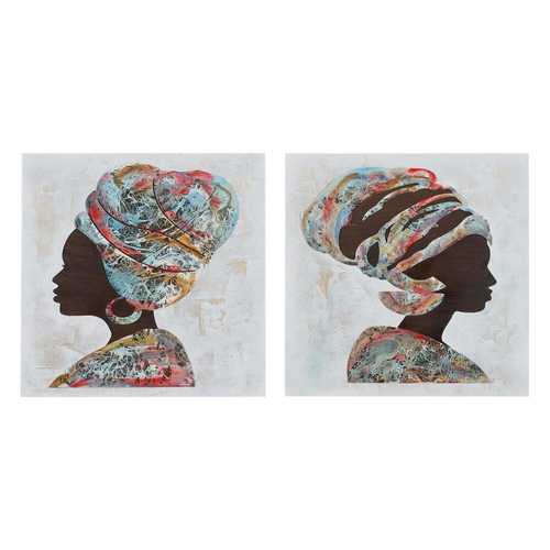 CUADRO 2/M MULTICOLOR MADERA DECORACIÓN 60 X 4 X 60 CM