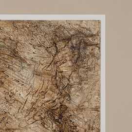 CUADRO PINTURA MARRÓN MADERA DECORACIÓN 120 X 4 X 80 CM