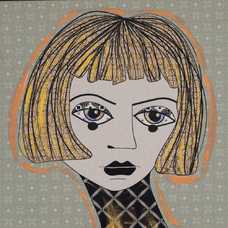 CUADRO IMPRESIÓN CHICA TEJIDO DECORACIÓN 114 X 4,50 X 148 CM