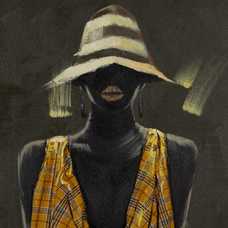 PINTURA AFRICANA AMARILLO LIENZO 90 X 3,50 X 120 CM PINTURA AFRICANA AMARILLO LIENZO 90 X 3,50 X 120 CM