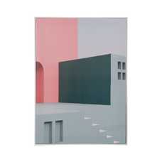 CUADRO IMPRESIÓN CASAS 2/M DECORACIÓN 50 X 3 X 70 CM