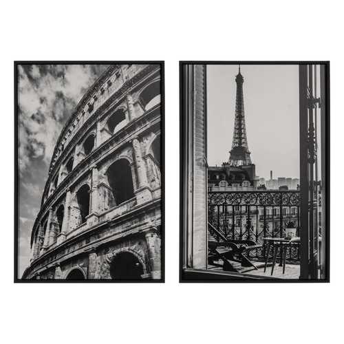 CUADRO IMPRESIÓN 2/M NEGRO MADERA 40 X 3 X 60 CM