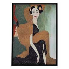 CUADRO DAMA TEJIDO DECORACIÓN 110 X 150 CM CUADRO DAMA TEJIDO DECORACIÓN 110 X 150 CM