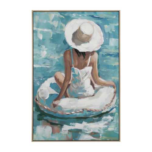 CUADRO PINTURA CHICA LIENZO DECORACIÓN 80 X 120 CM