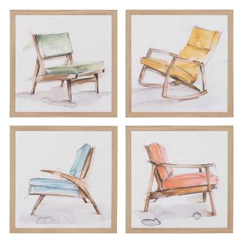 CUADRO IMPRESIÓN SILLA 4/M DECORACIÓN 42 X 42 CM