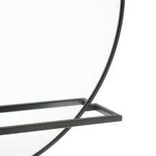 ESPEJO ESTANTE NEGRO METAL-CRISTAL 120 X 10 X 70 CM