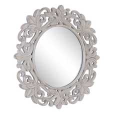 ESPEJO BLANCO ROTO PU/CRISTAL 122,70 X 4,80 X 122,70 CM ESPEJO BLANCO ROTO PU/CRISTAL 122,70 X 4,80 X 122,70 CM