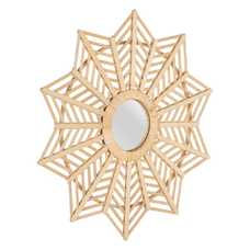 ESPEJO NATURAL BAMBÚ DECORACIÓN 65 X 2,50 X 65 CM