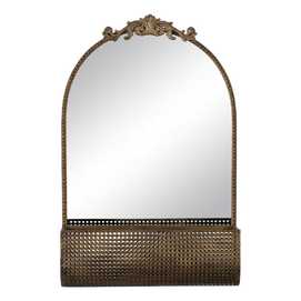 ESPEJO ORO ENVEJECIDO METAL-CRISTAL 47 X 17,50 X 53 CM