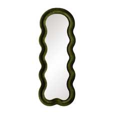 ESPEJO VERDE TEJIDO-MADERA DECORACIÓN 60 X 4 X 160 CM