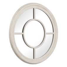 ESPEJO VENTANA BLANCO ENVEJECIDO 79 X 3,50 X 79 CM