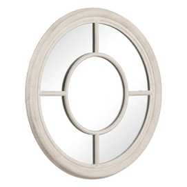 ESPEJO VENTANA BLANCO ENVEJECIDO 79 X 3,50 X 79 CM