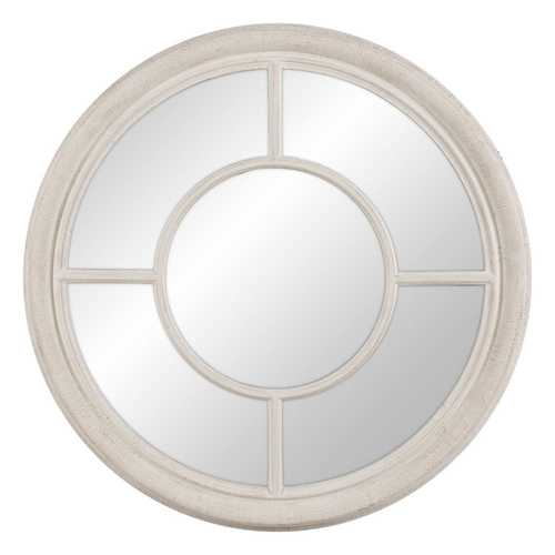 ESPEJO VENTANA BLANCO ENVEJECIDO 79 X 3,50 X 79 CM