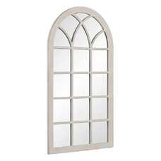 ESPEJO VENTANA BLANCO ENVEJECIDO 80 X 4 X 140 CM