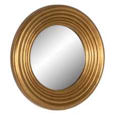 ESPEJO MARCO DORADO MADERA DE PINO 78 X 78 CM