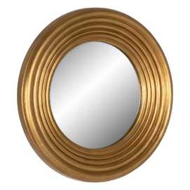 ESPEJO MARCO DORADO MADERA DE PINO 78 X 78 CM