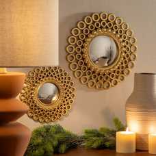 ESPEJO ORO POLIRESINA DECORACIÓN 32,50 X 1,80 X 32,50 CM ESPEJO ORO POLIRESINA DECORACIÓN 32,50 X 1,80 X 32,50 CM