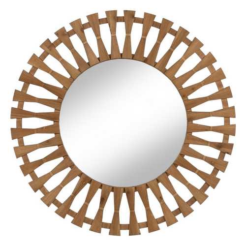 ESPEJO NATURAL MADERA DECORACIÓN 100 X 3 X 100 CM