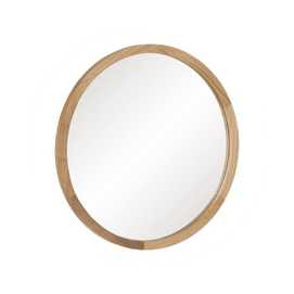 ESPEJO NATURAL MADERA DECORACIÓN 60 X 60 CM