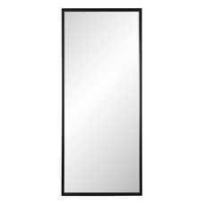 ESPEJO VESTIDOR NEGRO MADERA DECORACIÓN 70 X 4 X 170 CM