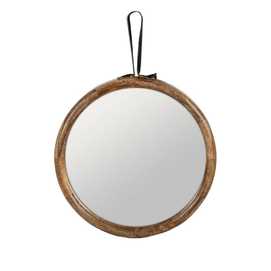 S/3 ESPEJO NATURAL MADERA DE MANGO 30 X 2,50 X 30 CM