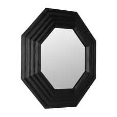 ESPEJO NEGRO MADERA / CRISTAL DECORACIÓN 120 X 7 X 120 CM ESPEJO NEGRO MADERA / CRISTAL DECORACIÓN 120 X 7 X 120 CM