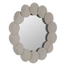 ESPEJO BLANCO METAL DECORACIÓN 75 X 4 X 75 CM ESPEJO BLANCO METAL DECORACIÓN 75 X 4 X 75 CM