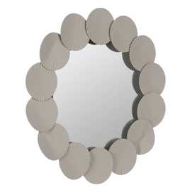 ESPEJO BLANCO METAL DECORACIÓN 75 X 4 X 75 CM