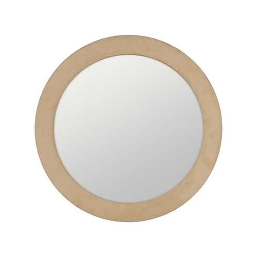 ESPEJO REDONDO BEIGE MDF-TEJIDO 80 X 4 X 80 CM