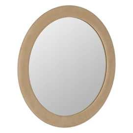 ESPEJO REDONDO BEIGE MDF-TEJIDO 100 X 4 X 100 CM