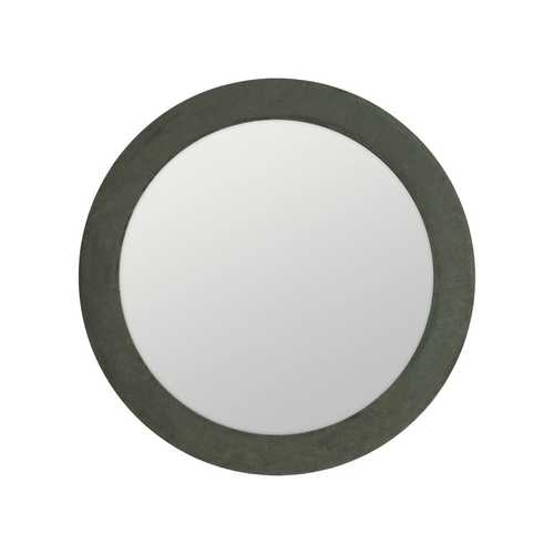 ESPEJO REDONDO VERDE MDF-TEJIDO 80 X 4 X 80 CM