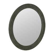 ESPEJO REDONDO VERDE MDF-TEJIDO 100 X 4 X 100 CM