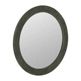 ESPEJO REDONDO VERDE MDF-TEJIDO 100 X 4 X 100 CM