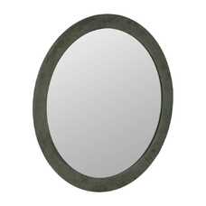 ESPEJO REDONDO VERDE MDF-TEJIDO 120 X 4 X 120 CM