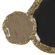 MURAL PARED BEIGE-ORO METAL DECORACIÓN 95,30 X 6,40 X 54,60