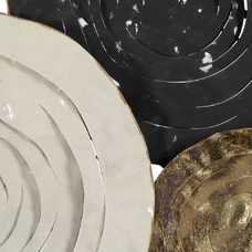 MURAL PARED NEGRO-ORO METAL DECORACIÓN 117,50 X 8,30 X 59,70