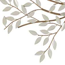 MURAL PARED HOJAS BLANCO-ORO METAL 50,80 X 5,70 X 137,20 CM