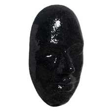 MÁSCARA NEGRO FIBRA DE VIDRIO DECORACIÓN 40 X 19 X 66 CM